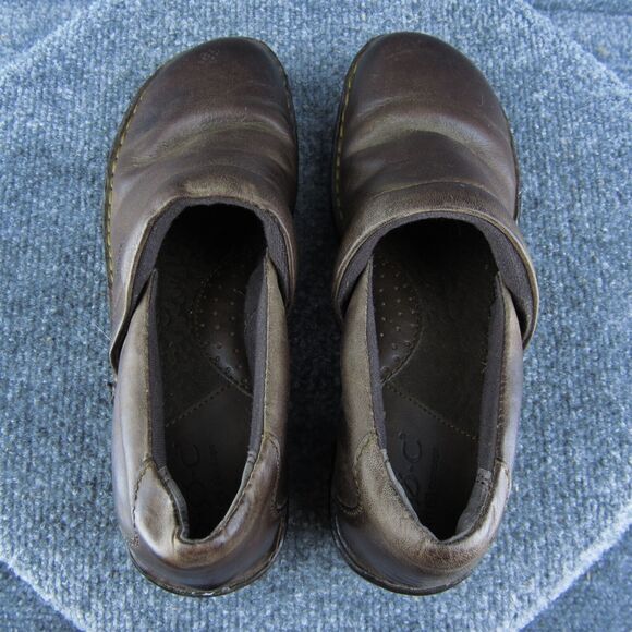 Born Concept Women Clog Shoes Brown Leather Slip On Size 7.5‎ Medium - Picture 6 of 9